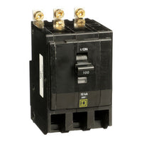 Miniature Circuit Breaker, QO Series, 100A, 3 Pole, 240V AC, 10kA at 120/240V AC - QOB31005273