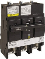 Miniature Circuit Breaker, QO Series, 125A, 3 Pole, 120/240V AC, 22kA at 120/240V AC - QOB3125VH