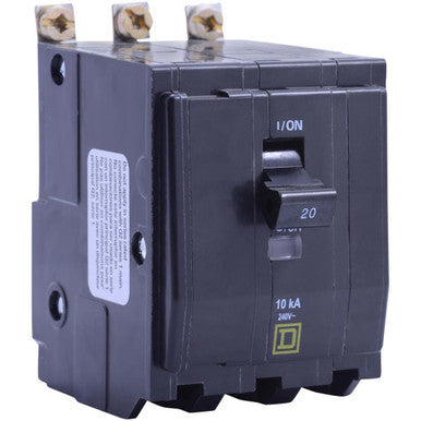 Mini Circuit Breaker, Qo, 15A, 3 Pole, 120/240VAC, 10KA, Fungal Treatment - QOB315FT