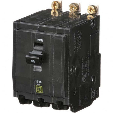 Miniature Circuit Breaker, QO Series, 35A, 3 Pole, 120/240V AC, 10kA at 120/240V AC - QOB335