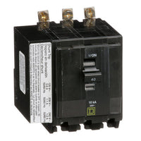 Miniature Circuit Breaker, QO Series, 40A, 3 Pole, 120/240V AC, 10kA at 120/240V AC - QOB3401021
