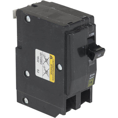 Miniature Circuit Breaker, QO Series, 60A, 2 Pole, 120/240V AC, 42kA at 120/240V AC - QOH260