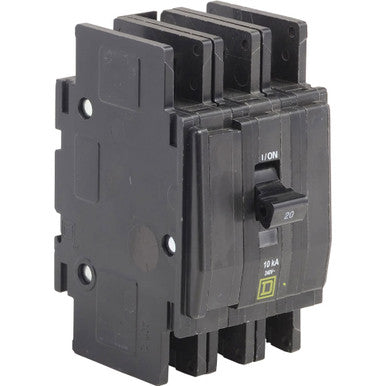 Miniature Circuit Breaker, QO Series, 15A, 3 Pole, 120/240V AC, 10kA at 120/240V AC - QOU3155283