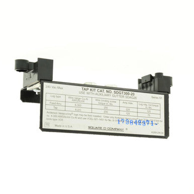 Load center accessory, QO, tap kit, gutter, for auxiliary gutter SDAG26, 6 AWG to 300kcmil - SDGT30020