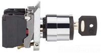 Keylock Switch, SPST, Latched, 0.55A, 125VDC, Screw Terminal, Panel Mount - XB4BG21