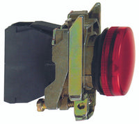 Schneider Electric 22mm Pilot Light; Round; Flat; LED; 120VAC; Red - XB4BVG4