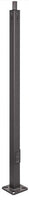20 Foot Square Pole For Surface Mount - Steel With Bronze Finish - 4 Inch Diameter With 2.5 Inch Tenon Adapter