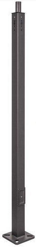 10 Foot Square Pole For Surface Mount - Steel With Bronze Finish - 4 Inch Diameter With 2.5 Inch Tenon Adapter