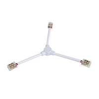 24VDC Basics  Flex Tape to Tape Y Connector in WHITE