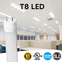 LED T8 Universal Bulbs - 4 Foot -15 Watt - Color Selectable 35K/40K/50K - 2200 Max Lumens - Frosted - Ballast Compatible & Bypass