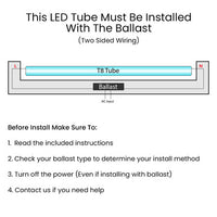 LED T8 Linear Retrofit Bulb - 3 Foot - 10 Watt - 1400 Lumens - 5000K Daylight - Electronic T8 Ballast Compatible Only