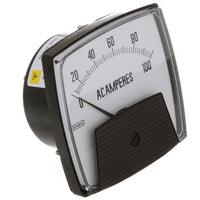 Saxon Panel Meter, AC Ammeter, 100 AC A CT Rated, 3-1/2'Bezel Size, Crompton | TE Connectivity 013-75AA-LSPK-C7-B3 - 013-75AA-LSPK-C7-B3