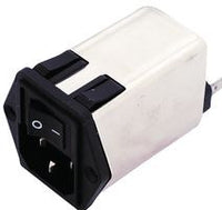 Mains Power Connector, 115/230VAC, Male, Quick Connect Terminal - 10CHE1