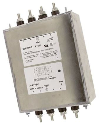 Power Line Filter 50Hz/60Hz 20A 440VAC Threaded Stud Bulkhead - 20AYP6C