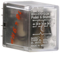Power Relay 24VDC 5A 4PDT(28.2x21.8x38.1)mm Socket - KHU-17D12-24