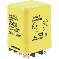 Electromechanical Relay 120VAC 1Ohm 10A DPDT (38.89x35.71x55.55)mm Plain Case Time Delay Relay - CUA-41-70003