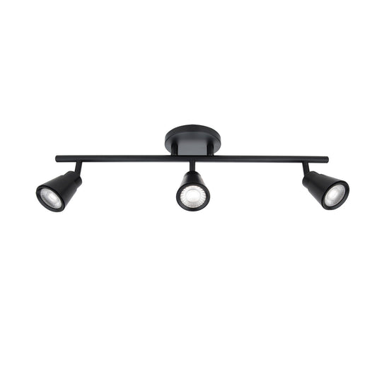 Solo Fixed Rail with 3 Spot Lights 3000K Black