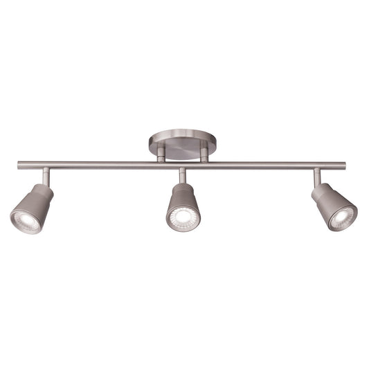 Solo Fixed Rail with 3 Spot Lights 3000K Brushed Nickel