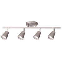 Solo Fixed Rail with 4 Spot Lights 3000K Brushed Nickel