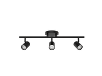 Pipe Fixed Rail with 3 Spot Lights 5CCT Black - TK-260503-CS-BK
