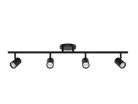 Pipe Fixed Rail with 4 Spot Lights 5CCT Black - TK-260504-CS-BK