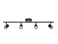 Pipe Fixed Rail with 4 Spot Lights 5CCT Black - TK-260504-CS-BK