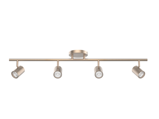 Pipe Fixed Rail with 4 Spot Lights 5CCT Brushed Nickel - TK-260504-CS-BN