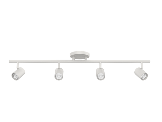 Pipe Fixed Rail with 4 Spot Lights 5CCT White - TK-260504-CS-WT