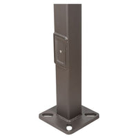 15 Foot Square Pole For Surface Mount - Steel With Bronze Finish - 4 Inch Diameter With 2.5 Inch Tenon Adapter
