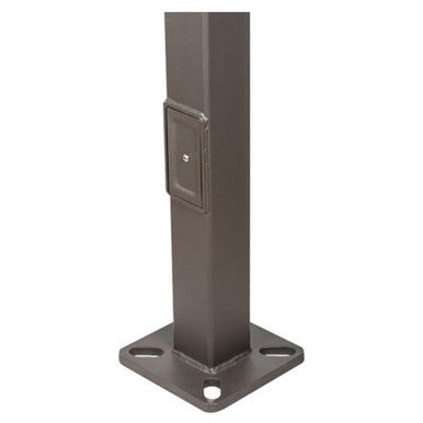 15 Foot Square Pole For Surface Mount - Steel With Bronze Finish - 4 Inch Diameter With 2.5 Inch Tenon Adapter