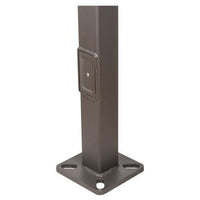 15 Foot Square Pole For Surface Mount - Steel With Bronze Finish - 4 Inch Diameter With 2.5 Inch Tenon Adapter