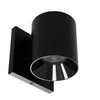 Zoron 5CCT Round Trimmed Wall Mount Narrow Beam Black/Black - W4R-NCS-BKBK