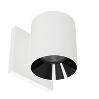Zoron 5CCT Round Trimmed Wall Mount Flood Beam White/Black - W4R-FCS-WTBK