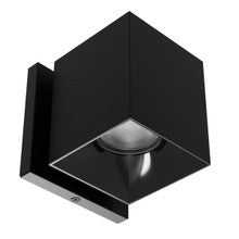 Zoron 5CCT Square Trimmed Wall Mount Narrow Beam Arc Trim Black - W4S-NCS-PBK