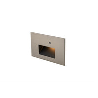 Horizontal Step and Wall Light with Photocell in Brushed Nickel Aluminum