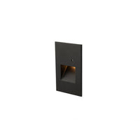Vertical Step and Wall Light with Photocell in Black Aluminum