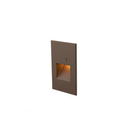 Vertical Amber Step and Wall Light with Photocell in Bronzed Aluminum