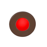 LEDme Full Round Step and Wall Light with red face  in Bronze