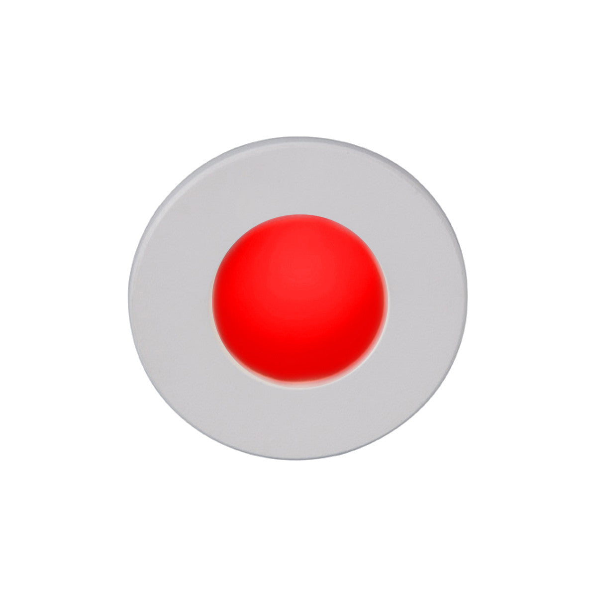 LEDme Full Round Step and Wall Light with red face in White