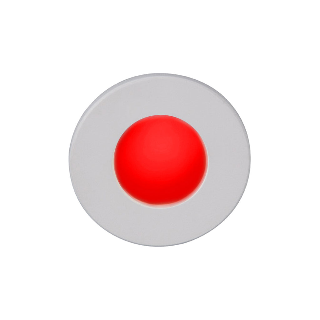 LEDme Full Round Step and Wall Light with red face in White