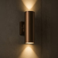 LED Sconce Cylinders - Modern Wall Mounted Light Fixtures - 120V -Many Options For Size, Finish and Wattage - Color Temperature  Selectable