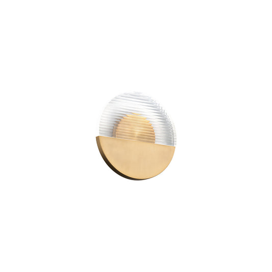 Crescent 10in. LED Wall Sconce 3000K in Aged Brass