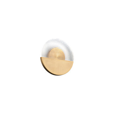 Crescent 10in. LED Wall Sconce 3000K in Aged Brass