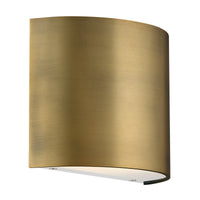 Pocket 7in. LED Wall Sconce 3000K in Aged Brass