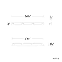 SPECTACLE 34IN VANITY 4CCT 2700K - WS-71534-27-BN