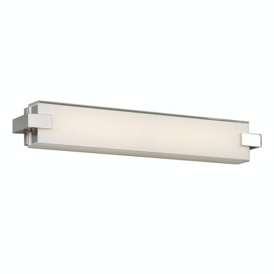 BLISS 28 in. LED Bath & Wall Light 3500K in Polished Nickel - WS-79628-35-PN