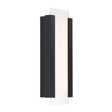 Fiction 14in. LED Outdoor Wall Sconce Light 3000K in Black