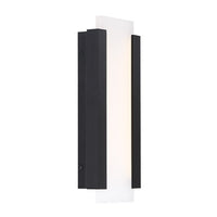 Fiction 14in. LED Outdoor Wall Sconce Light 3000K in Black