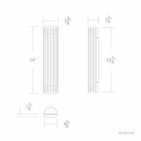 MOLINE 24IN OUTDOOR SCONCE 4CCT 4000K