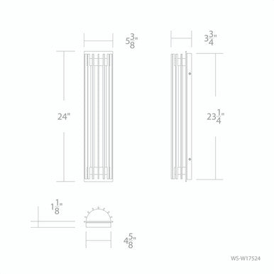 MOLINE 24IN OUTDOOR SCONCE 4CCT 2700K